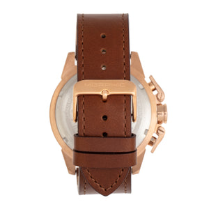 Morphic M81 Series Chronograph Leather-Band Watch w/Date - Brown/Rose Gold  - MPH8104