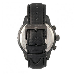 Morphic M51 Series Chronograph Leather-Band Watch w/Date - Gunmetal/Grey - MPH5106