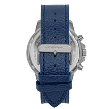 Load image into Gallery viewer, Morphic M86 Series Chronograph Leather-Band Watch - Silver/Navy - MPH8603