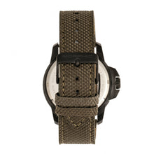 Load image into Gallery viewer, Morphic M70 Series Canvas-Overlaid Leather-Band Watch w/Date - Black/Olive - MPH7005