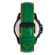 Load image into Gallery viewer, Morphic M82 Series Chronograph Leather-Band Watch w/Date - Black/Green - MPH8206