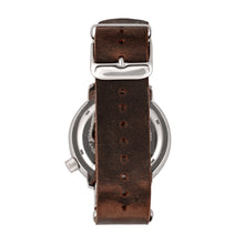 Load image into Gallery viewer, Morphic M74 Series Leather-Band Watch w/Magnified Date Display - Brown/Silver/Black/White - MPH7415