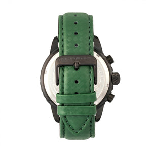 Morphic M51 Series Chronograph Leather-Band Watch w/Date - Black/Green - MPH5105