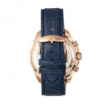 Load image into Gallery viewer, Morphic M66 Series Skeleton Dial Leather-Band Watch w/ Day/Date - Rose Gold/Blue - MPH6605
