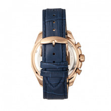 Load image into Gallery viewer, Morphic M66 Series Skeleton Dial Leather-Band Watch w/ Day/Date - Rose Gold/Blue - MPH6605