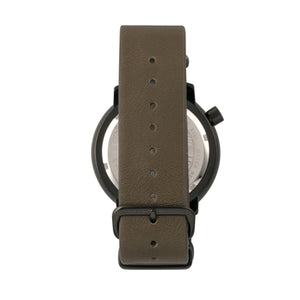 Morphic M58 Series Nato Leather-Band Watch w/ Date - Black/Olive - MPH5806