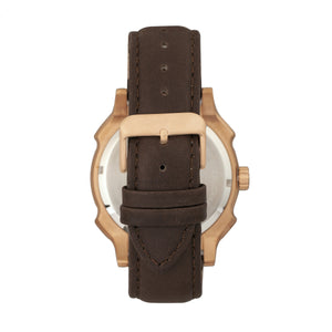 Morphic M68 Series Leather-Band Watch w/ Date - Rose Gold/Brown - MPH6804
