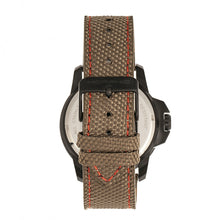 Load image into Gallery viewer, Morphic M70 Series Canvas-Overlaid Leather-Band Watch w/Date - Black/Khaki - MPH7006
