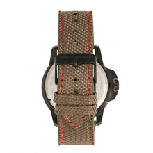 Load image into Gallery viewer, Morphic M70 Series Canvas-Overlaid Leather-Band Watch w/Date - Black/Khaki - MPH7006