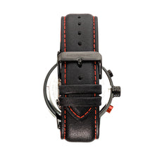 Load image into Gallery viewer, Morphic M91 Series Chronograph Leather-Band Watch w/Date - Black/Red - MPH9104