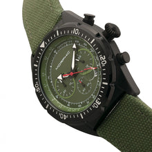 Load image into Gallery viewer, Morphic M53 Series Chronograph Fiber-Weaved Leather-Band Watch w/Date - Black/Olive - MPH5306