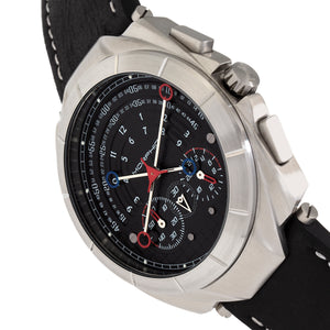 Morphic M79 Series Chronograph Leather-Band Watch - Silver/Black - MPH7905