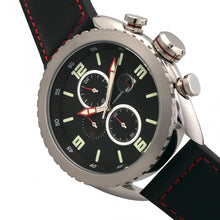 Load image into Gallery viewer, Morphic M64 Series Chronograph Leather-Band Watch w/ Date - Silver/Black - MPH6402