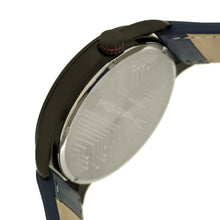Load image into Gallery viewer, Morphic M44 Series Dual-Time Leather-Band Watch w/ Retrograde Date - Black/Blue - MPH4405