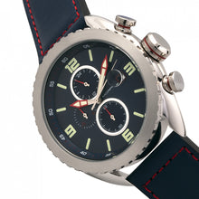 Load image into Gallery viewer, Morphic M64 Series Chronograph Leather-Band Watch w/ Date - Silver/Blue - MPH6403