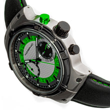 Load image into Gallery viewer, Morphic M91 Series Chronograph Leather-Band Watch w/Date - Silver/Green - MPH9102
