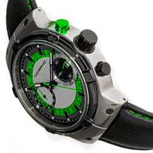 Load image into Gallery viewer, Morphic M91 Series Chronograph Leather-Band Watch w/Date - Silver/Green - MPH9102