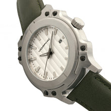 Load image into Gallery viewer, Morphic M68 Series Leather-Band Watch w/ Date - Silver/Olive - MPH6801