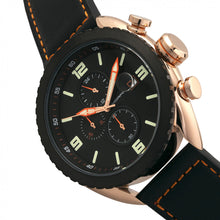 Load image into Gallery viewer, Morphic M64 Series Chronograph Leather-Band Watch w/ Date - Rose Gold/Black - MPH6404