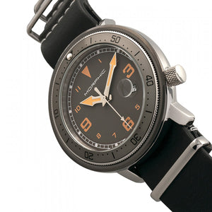 Morphic M58 Series Nato Leather-Band Watch w/ Date - Gunmetal/Black - MPH5803