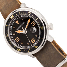 Load image into Gallery viewer, Morphic M74 Series Leather-Band Watch w/Magnified Date Display - Brown/Black & Gold/Black - MPH7411
