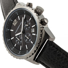 Load image into Gallery viewer, Morphic M67 Series Chronograph Leather-Band Watch w/Date - Gunmetal/Black - MPH6704