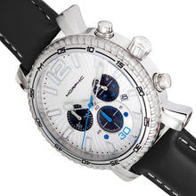 Load image into Gallery viewer, Morphic M89 Series Chronograph Leather-Band Watch w/Date - Black/White - MPH8901
