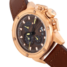 Load image into Gallery viewer, Morphic M81 Series Chronograph Leather-Band Watch w/Date - Brown/Rose Gold  - MPH8104
