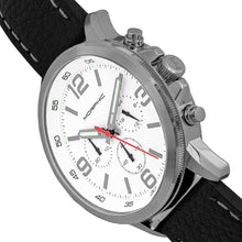 Load image into Gallery viewer, Morphic M86 Series Chronograph Leather-Band Watch - Silver/White - MPH8601