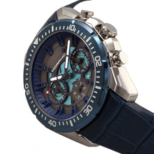 Load image into Gallery viewer, Morphic M66 Series Skeleton Dial Leather-Band Watch w/ Day/Date - Silver/Blue - MPH6603
