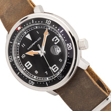 Load image into Gallery viewer, Morphic M74 Series Leather-Band Watch w/Magnified Date Display - Brown/Black & Silver/Black - MPH7410