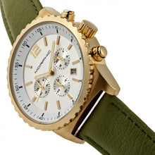 Load image into Gallery viewer, Morphic M67 Series Chronograph Leather-Band Watch w/Date - Gold/Olive - MPH6703