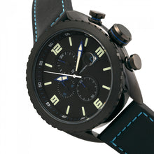 Load image into Gallery viewer, Morphic M64 Series Chronograph Leather-Band Watch w/ Date - Black/Blue - MPH6406