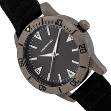 Load image into Gallery viewer, Morphic M85 Series Canvas-Overlaid Leather-Band Watch - Gunmetal/Black - MPH8505