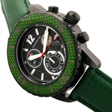 Load image into Gallery viewer, Morphic M51 Series Chronograph Leather-Band Watch w/Date - Black/Green - MPH5105