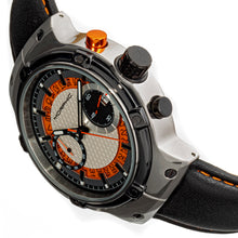 Load image into Gallery viewer, Morphic M91 Series Chronograph Leather-Band Watch w/Date - Silver/Orange - MPH9101