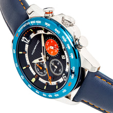 Load image into Gallery viewer, Morphic M88 Series Chronograph Leather-Band Watch w/Date - Navy/Blue - MPH8802