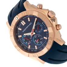 Load image into Gallery viewer, Morphic M75 Series Tachymeter Strap Watch w/Day/Date - Rose Gold/Blue - MPH7504