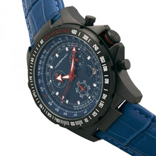 Load image into Gallery viewer, Morphic M36 Series Leather-Band Chronograph Watch - Black/Blue - MPH3606
