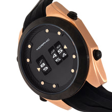 Load image into Gallery viewer, Morphic M76 Series Drum-Roll Strap Watch - Rose Gold/Black - MPH7603
