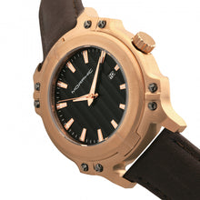 Load image into Gallery viewer, Morphic M68 Series Leather-Band Watch w/ Date - Rose Gold/Brown - MPH6804
