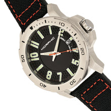 Load image into Gallery viewer, Morphic M70 Series Canvas-Overlaid Leather-Band Watch w/Date - Silver/Black - MPH7001