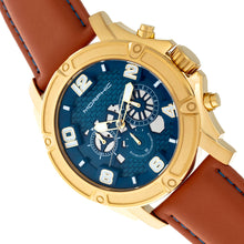 Load image into Gallery viewer, Morphic M73 Series Chronograph Leather-Band Watch - Gold/Blue - MPH7304