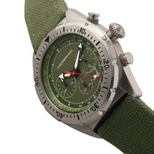Load image into Gallery viewer, Morphic M53 Series Chronograph Fiber-Weaved Leather-Band Watch w/Date - Silver/Olive - MPH5302