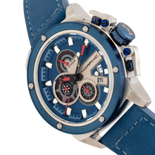 Load image into Gallery viewer, Morphic M81 Series Chronograph Leather-Band Watch w/Date - Blue/Silver - MPH8102
