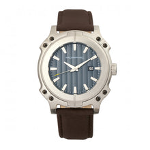 Load image into Gallery viewer, Morphic M68 Series Leather-Band Watch w/ Date - Silver/Brown - MPH6803