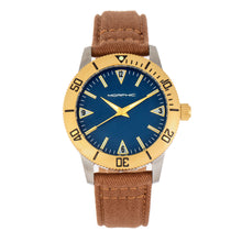 Load image into Gallery viewer, Morphic M85 Series Canvas-Overlaid Leather-Band Watch - Gold/Brown - MPH8501
