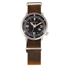 Load image into Gallery viewer, Morphic M74 Series Leather-Band Watch w/Magnified Date Display - Brown/Black &amp; Silver/Black - MPH7410
