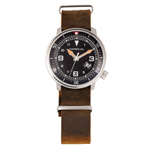 Load image into Gallery viewer, Morphic M74 Series Leather-Band Watch w/Magnified Date Display - Brown/Black & Silver/Black - MPH7410