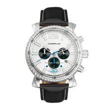 Load image into Gallery viewer, Morphic M89 Series Chronograph Leather-Band Watch w/Date - Black/White - MPH8901